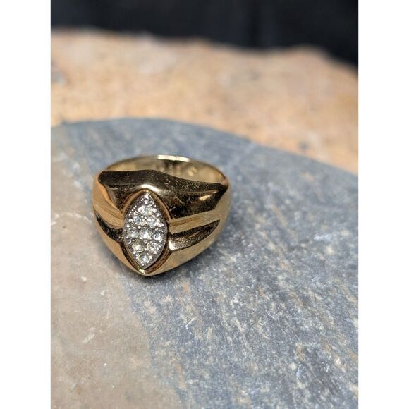 Other - Vintage Men’s Ring – Marquise Cluster – 14K H. G. E.  – Size 8 – Bold Statement